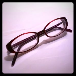 Cosmopolitan deep red glasses frames